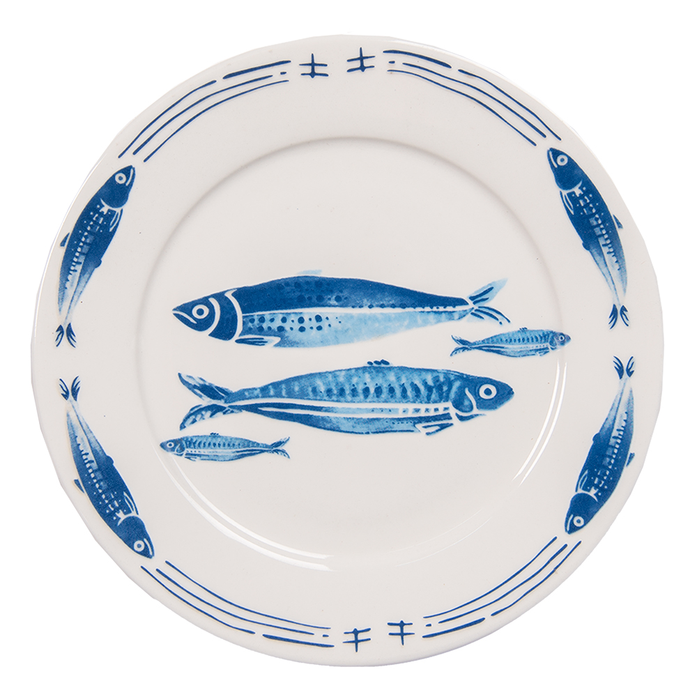 Piatto da cena Bianco Blu Ø 26x2 cm