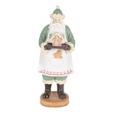 Decorazione Natalizie Babbo Natale Verde Bianco 11x11x30 cm