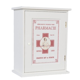 [6H0372] Medicine Cabinet White 24x13x30 cm