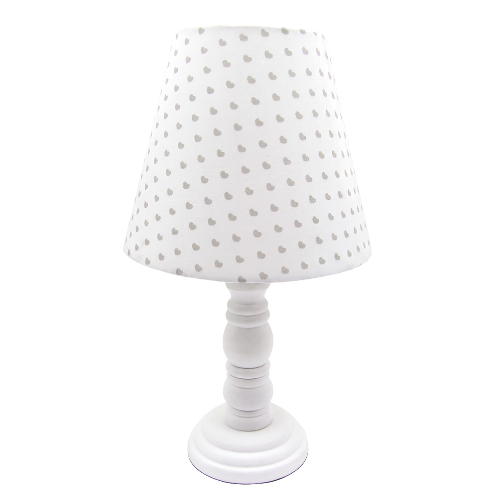 Table Lamp White Grey 17x17x33 cm E14/max 1x40W