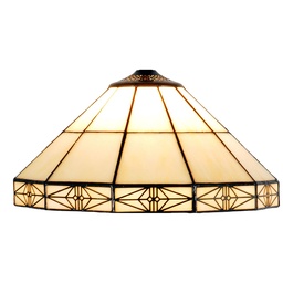 [5LL-3087] Paralume Tiffany Beige Ø 32x16 cm