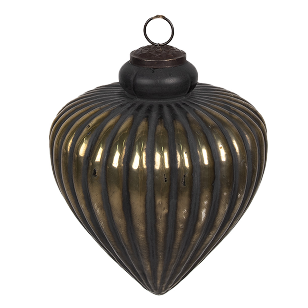 Palla di natale Nero, Oro Ø 14x13 cm