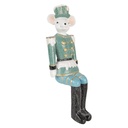 Statua Decorativa Topo Blu 10x7x19 cm