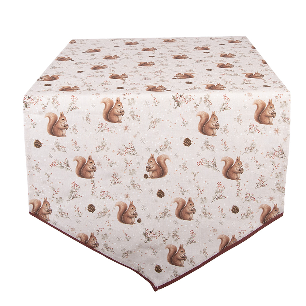 Table Runner Beige Brown 50x160 cm