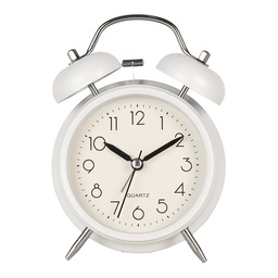 [6AC0031W] Alarm Clock Analog White 12x6x17 cm / 1xAA