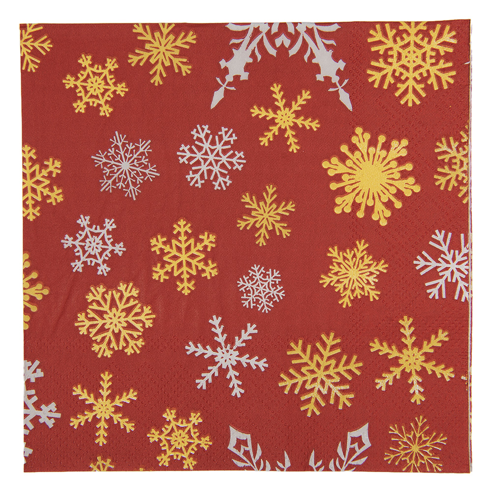 Serviettes en papier Rouge Jaune 33x33 cm (20)
