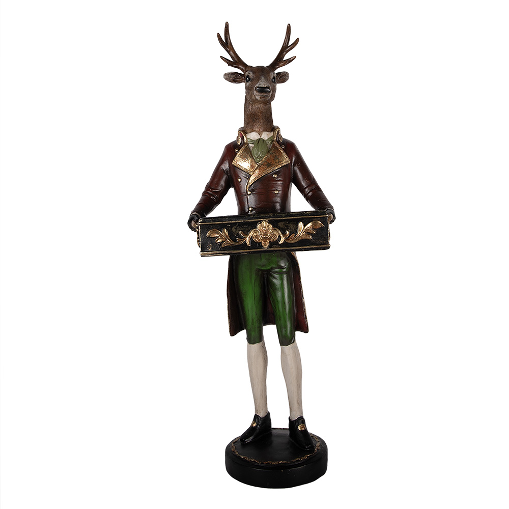Decoratie rendier 32x31x96 cm