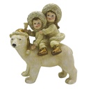 Decoratie kinderen met ijsbeer 13x7x15 cm