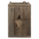 Photophore Marron 19x19x28 cm