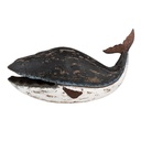 Decoration Whale Black White 36x15x23 cm