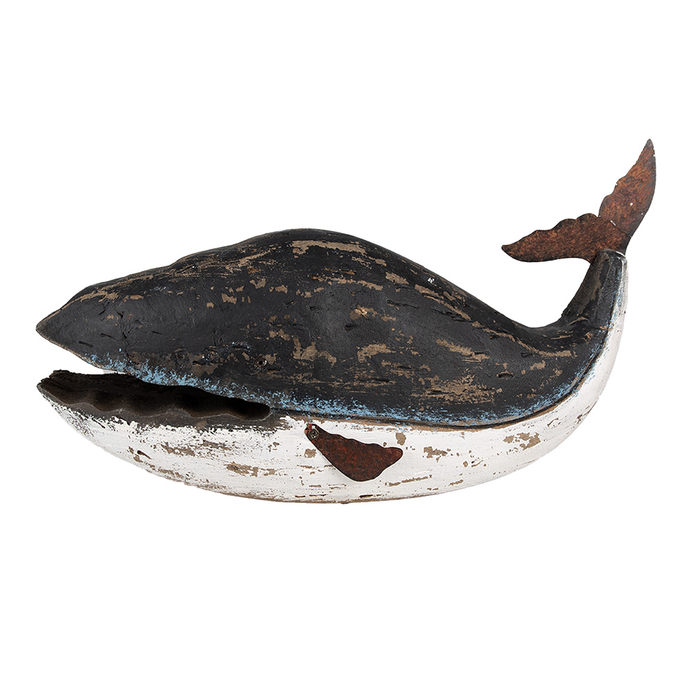 Deko Wal Schwarz Weiß 36x15x23 cm