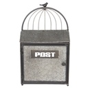 Wandbriefkasten Grau, Braun 29x12x48 cm