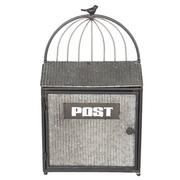[6Y2980] Cassetta Postale Grigio, Verde 29x12x48 cm