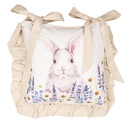 Housse de coussin Coussin de chaise Blanc Violet 40x40 cm