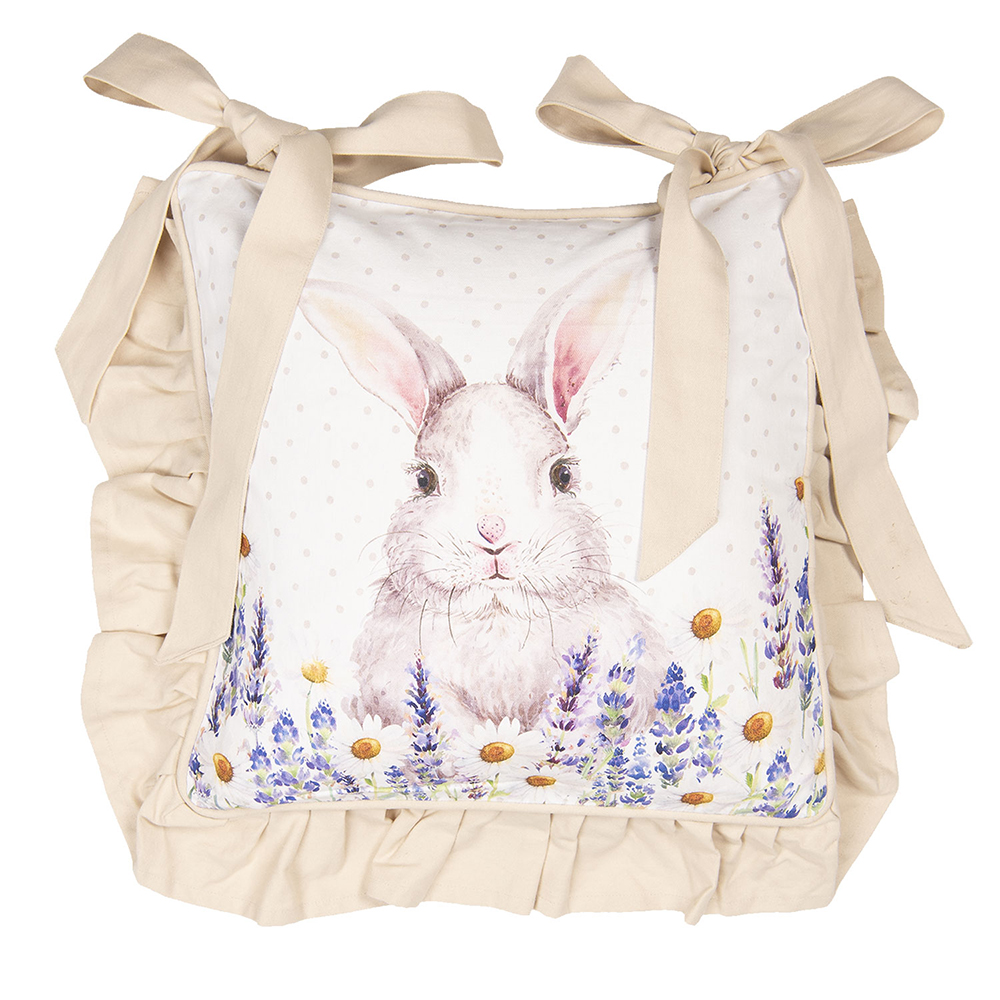 Federa Cuscino per Sedia Bianco Viola 40x40 cm