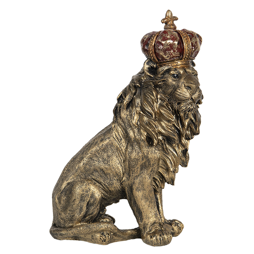 Image de décoration Lion Or 25x13x38 cm