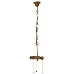 [5LL-98.3] Ceiling Pendant Tiffany Brown Ø 19x160 cm E27/max 3x60W