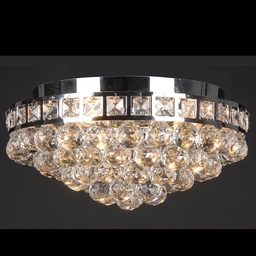 [5LL-CR41] Plafoniera Cristallo Argento Ø 40x20 cm E14/max 3x40W