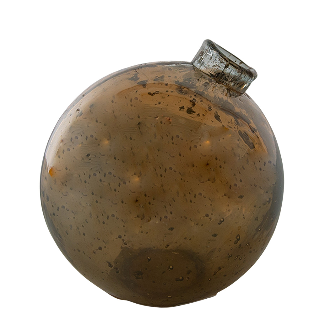 Vase Glass Brown Ø 10x10 cm