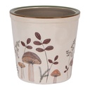 Flower Pot Inside Beige Brown Ø 17x16 cm