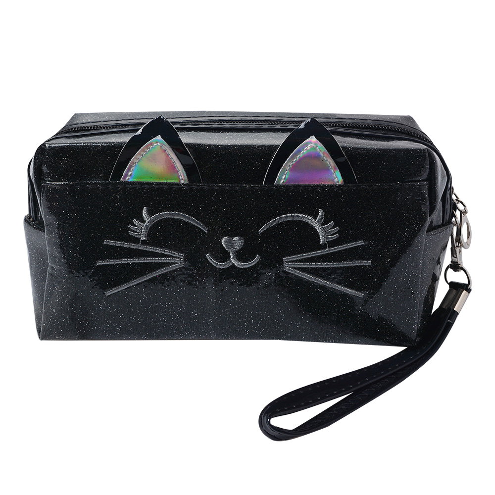 Toilettas 18x10 cm zwart
