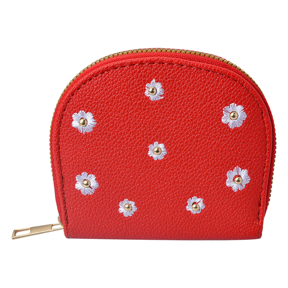 Portemonnee 12x9 cm rood