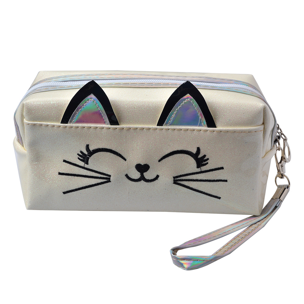 Trousse de toilette pour femmes Blanc 18x10 cm