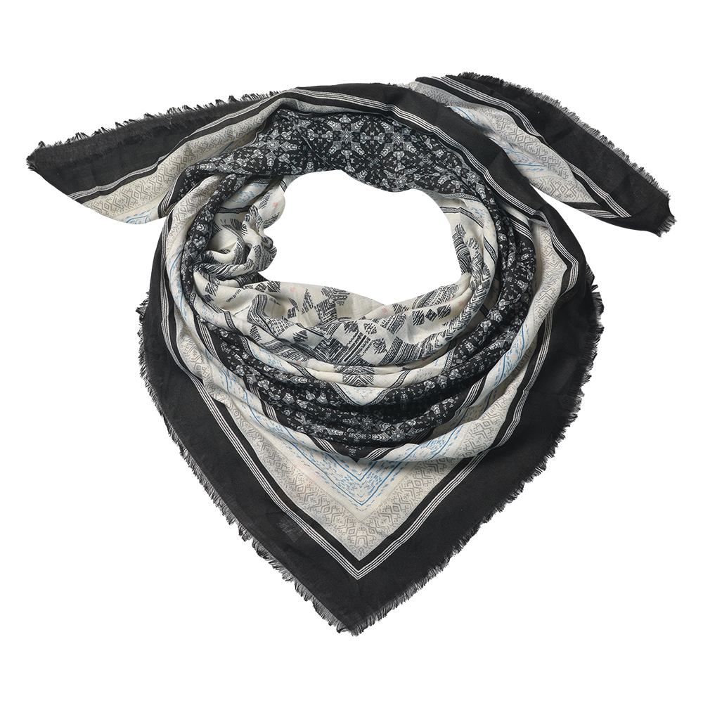 Foulard Donna stampato Nero 140x140 cm