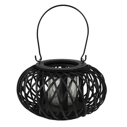 [6RO0582] Lanterna Decorative Nero Ø 23x12 cm