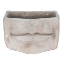 Pot de fleurs d'intérieur Bouche Gris 21x13x14 cm
