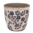 Flower Pot Inside Beige Blue Ø 17x16 cm