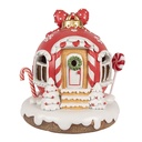 Dekoration Haus mit LED Rot 14x12x14 cm/ 3xAAA