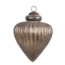 Christmas Bauble Grey Ø 13x17 cm