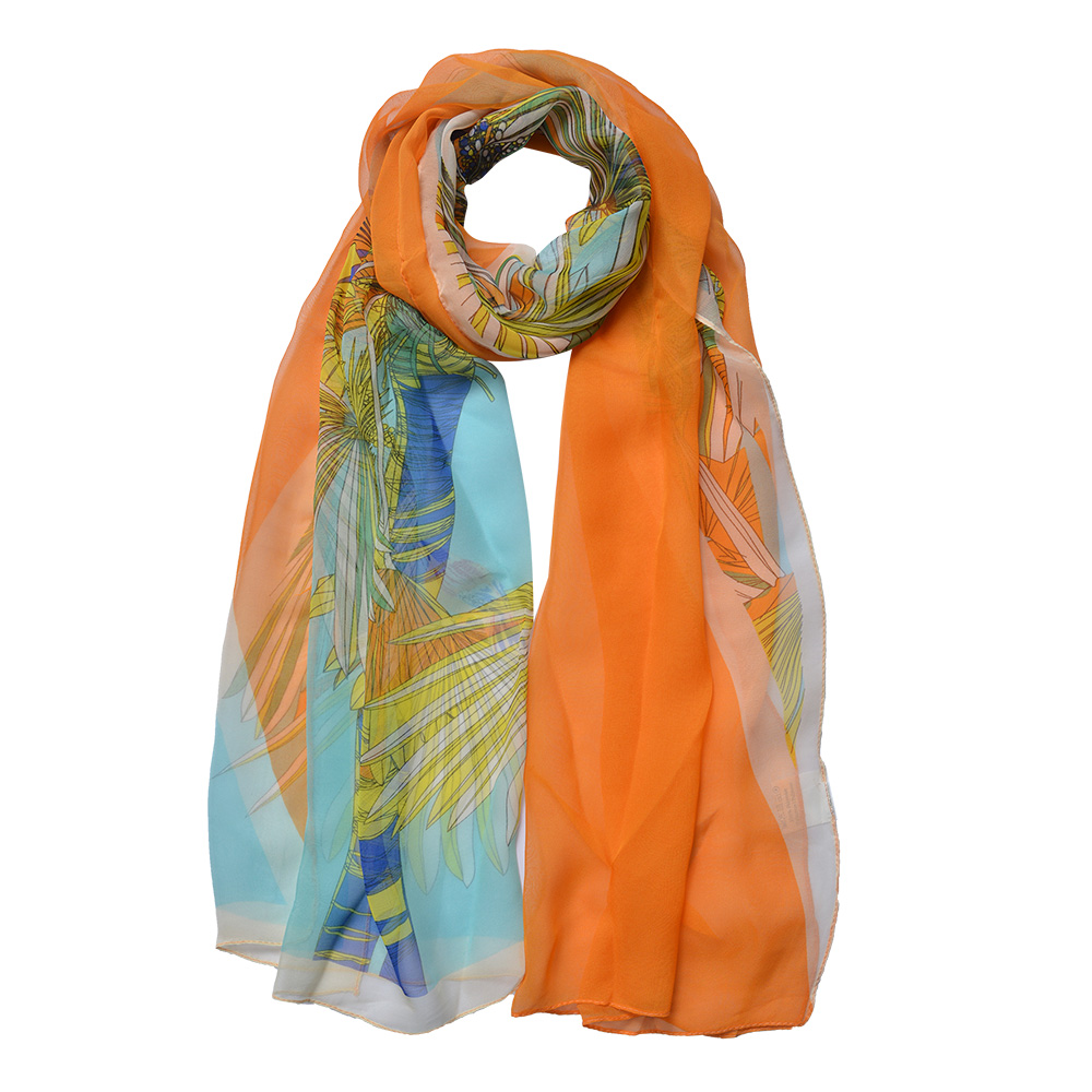 Sjaal 50x160 cm oranje