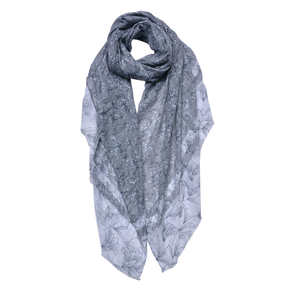 Sjaal 85x180 cm grijs