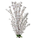 Decorative Artificial Branch with flowers White 40x10x100 cm