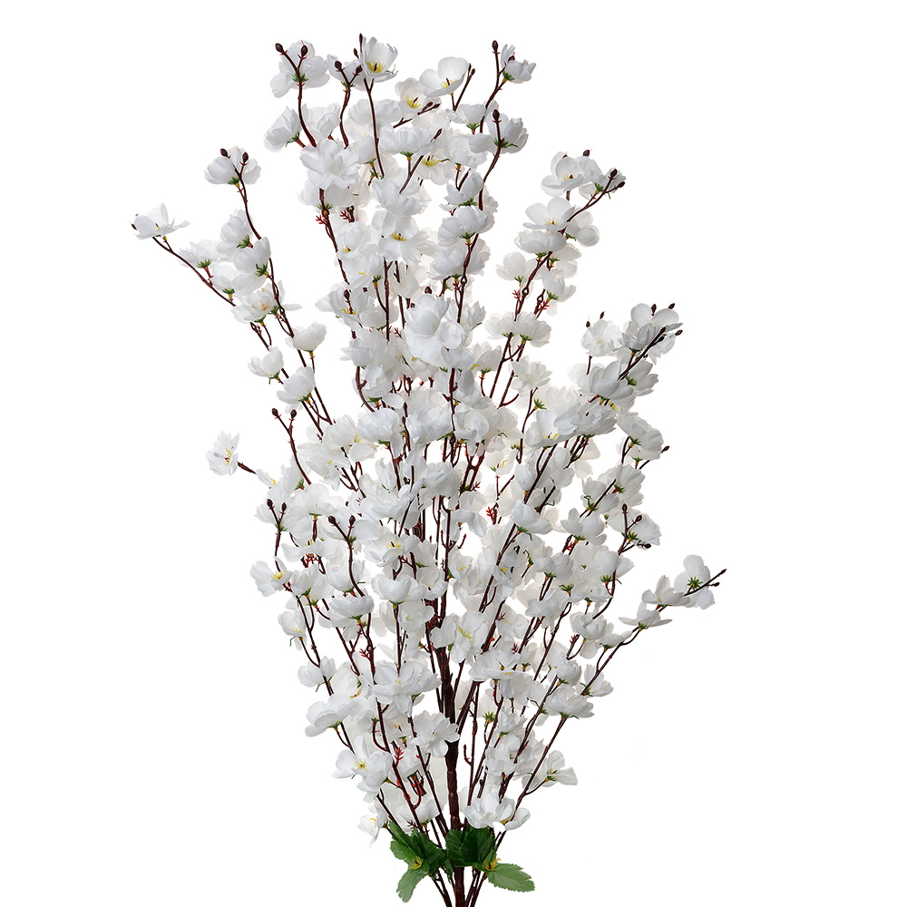 Decorative Artificial Branch with flowers White 40x10x100 cm