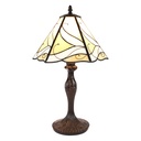 Tiffany Tischlampe Beige ,Weiß Ø 31x43 cm E27/max 1x60W