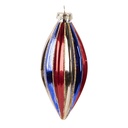 Weihnachtskugel Mehrfarbig Ø 6x13 cm