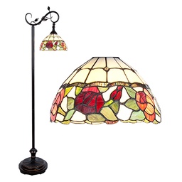 [5LL-5786] Lampadaire Tiffany Marron 40x27x152 cm E27/max 1x60W