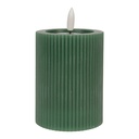 Bougie avec LED Vert Ø 8x13 cm / 2xAA