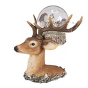 Palla di Neve Cervo con LED Marrone Beige 18x20x23 cm / 2xAAA