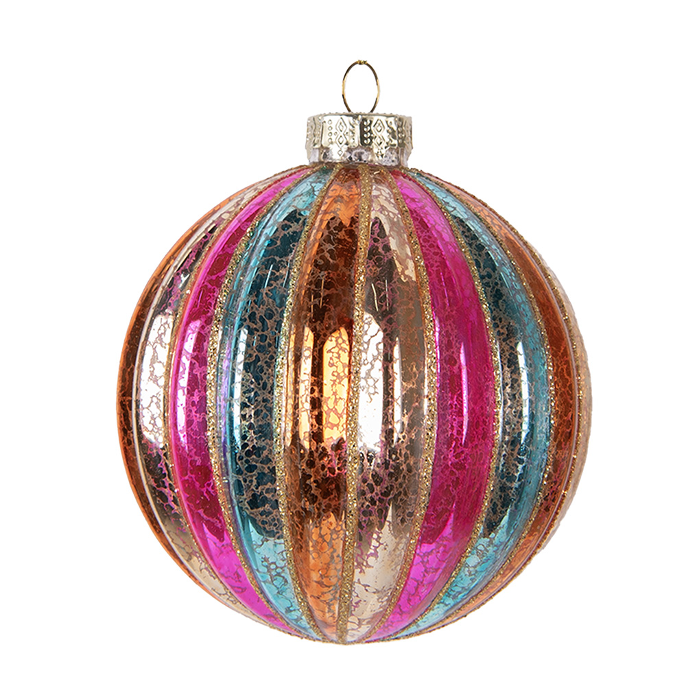 Weihnachtskugel Mehrfarbig Ø 10x11 cm