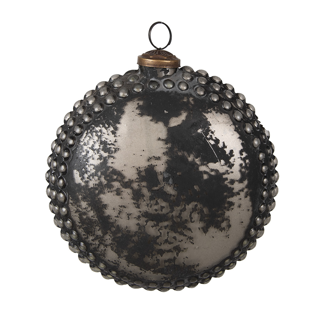 Weihnachtskugel Schwarz Grau 15x6x15 cm