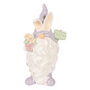 Decoration Gnome White Purple 16x10x30 cm
