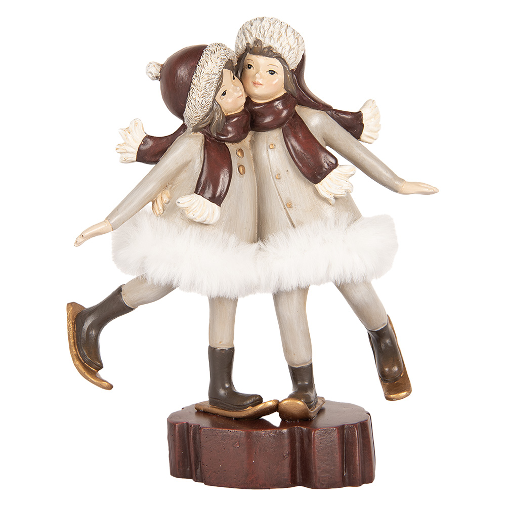 Decorazione Natalizie Bambini Grigio Marrone 15x7x18 cm
