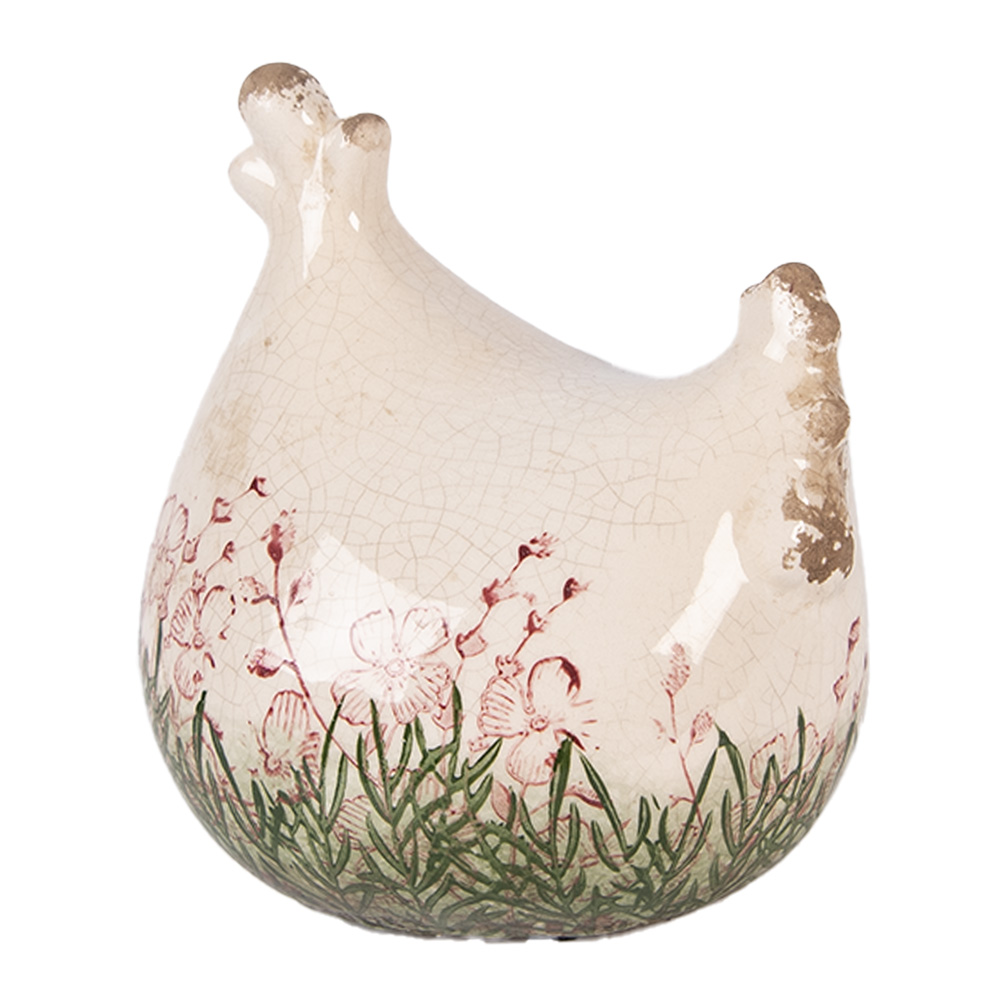 Decoratie kip 12x11x13 cm