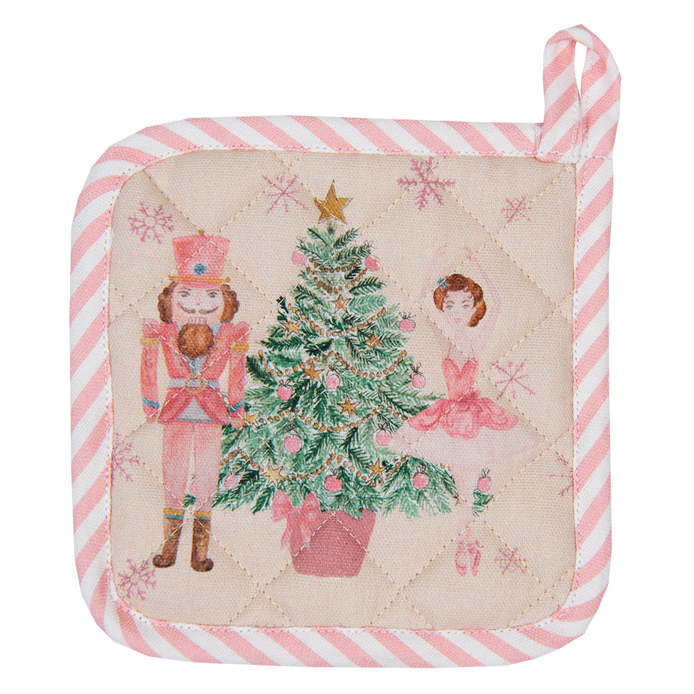 Potholder child Beige Pink 16x16 cm