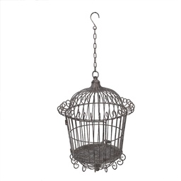 [5Y1201] Cage à oiseaux décorative Marron Ø 36x47/75 cm