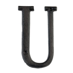 [6Y0840-U] Buchstabe U Braun 8x1x13 cm